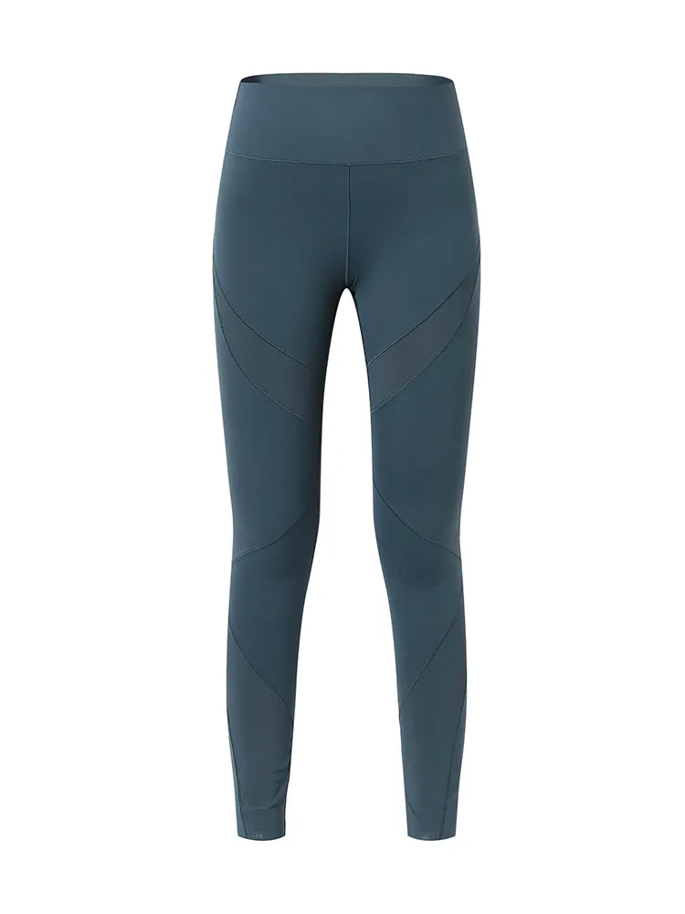 メッシュ加工付ヒップアップ パンツ レギンス
