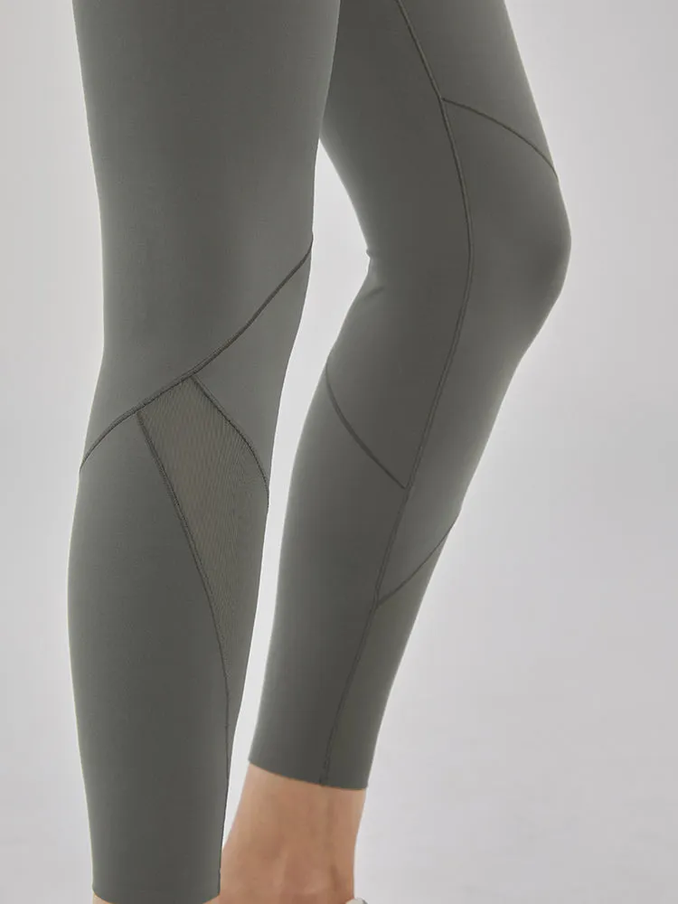 メッシュ加工付ヒップアップ パンツ レギンス