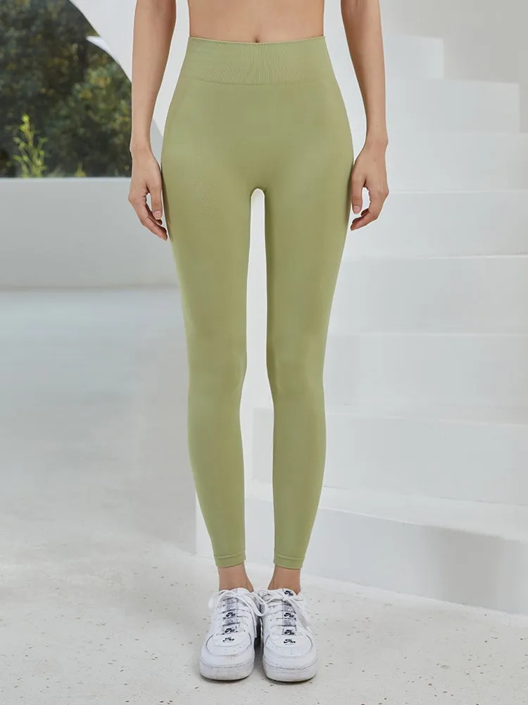 素肌感 シームレス ヒップアップパンツ レギンス