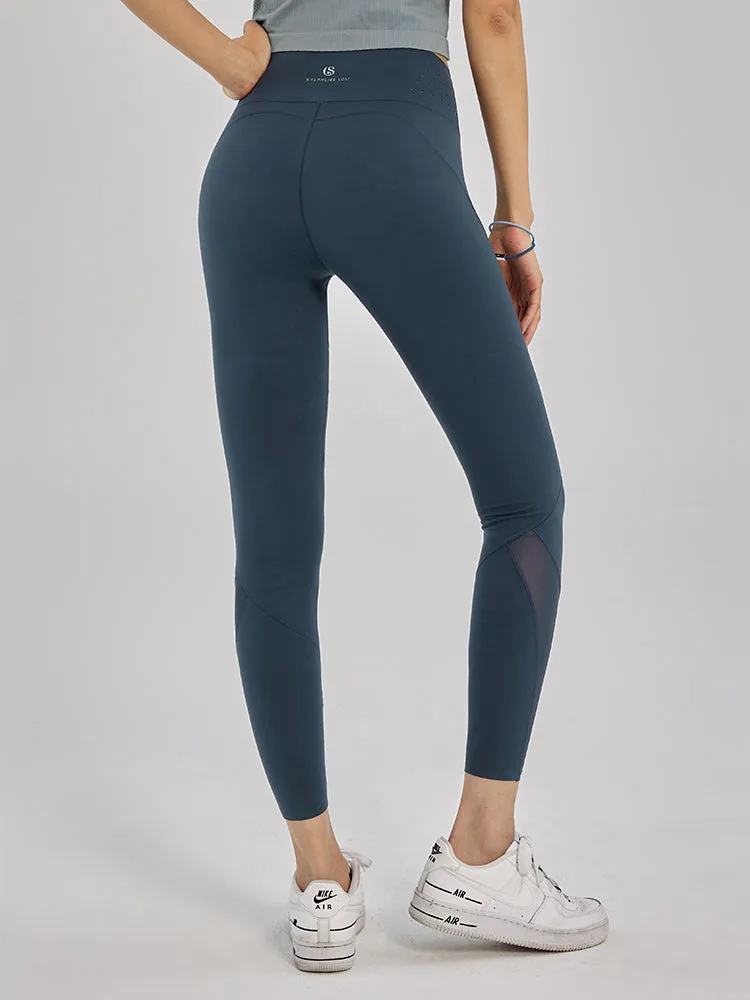 メッシュ加工付ヒップアップ パンツ レギンス