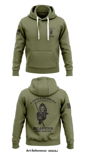 1-36th 2nd PLT Reapers Store 1  Core Men's Hooded Performance Sweatshirt - 05quAj (2ND SQUAD)