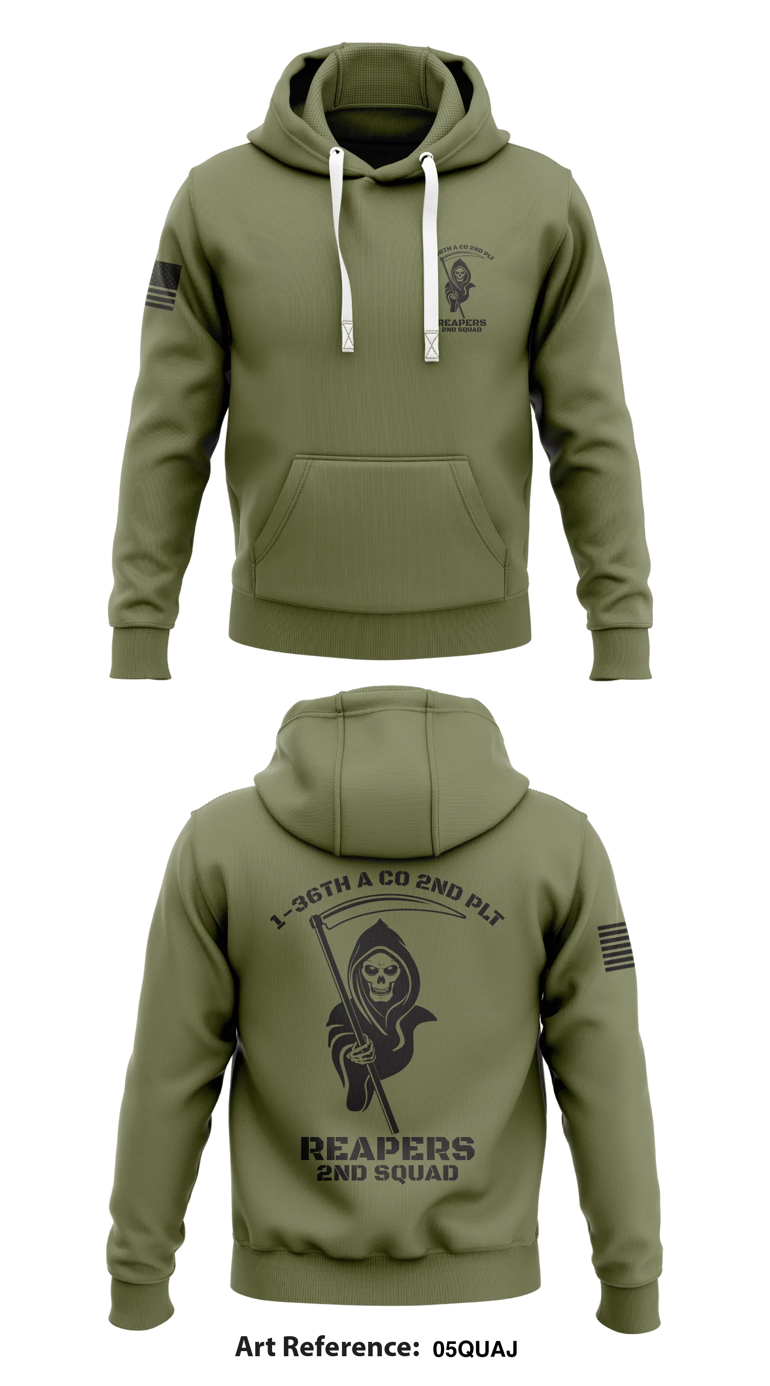 1-36th 2nd PLT Reapers Store 1  Core Men's Hooded Performance Sweatshirt - 05quAj (2ND SQUAD)