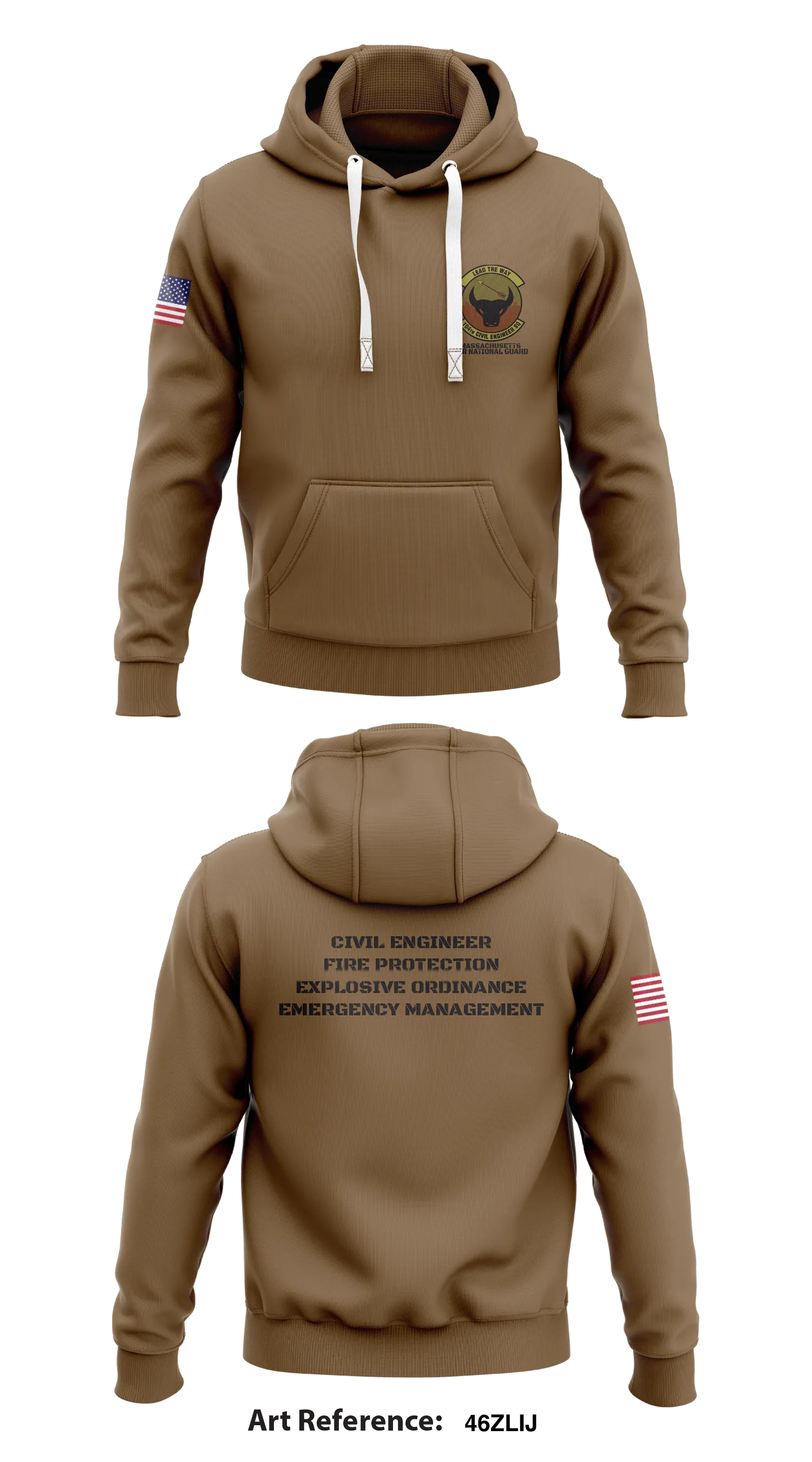 14th CES Store 1  Core Men's Hooded Performance Sweatshirt - 46zlIJ