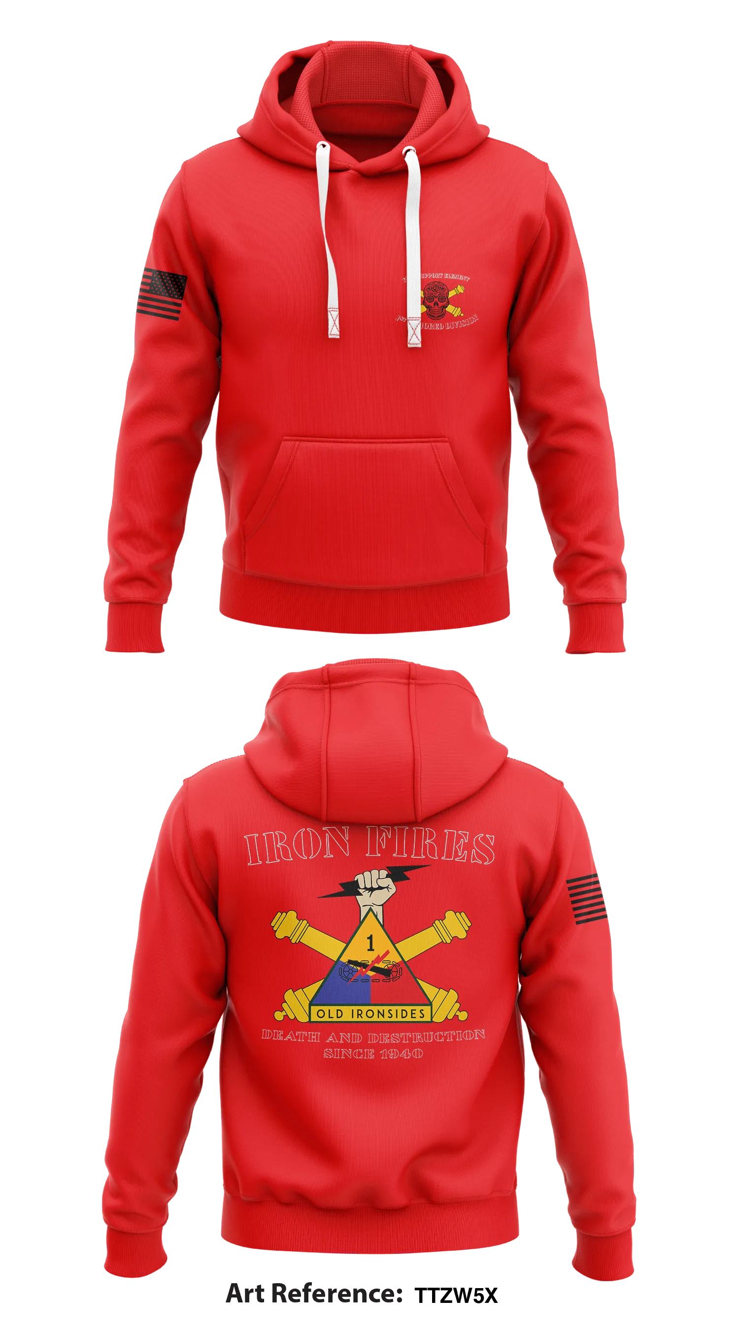 1st Armored Division Fire Support Element Store 1  Core Men's Hooded Performance Sweatshirt - TTZw5x