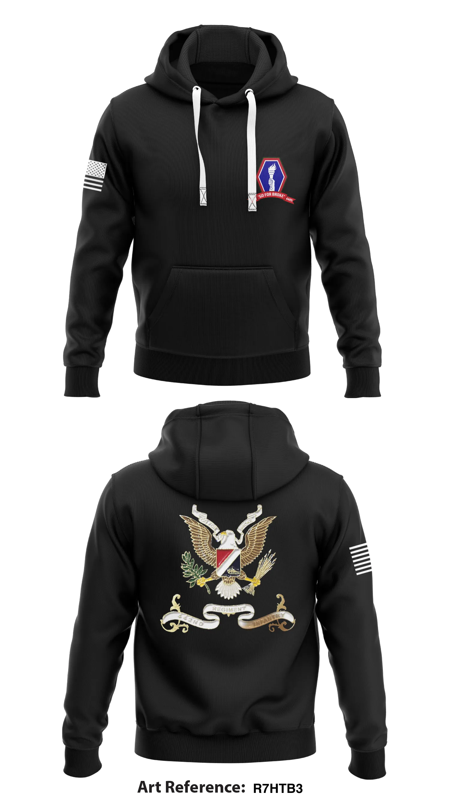 1th Battalion 442d Infantry Regiment  Core Men's Hooded Performance Sweatshirt - R7hTb3