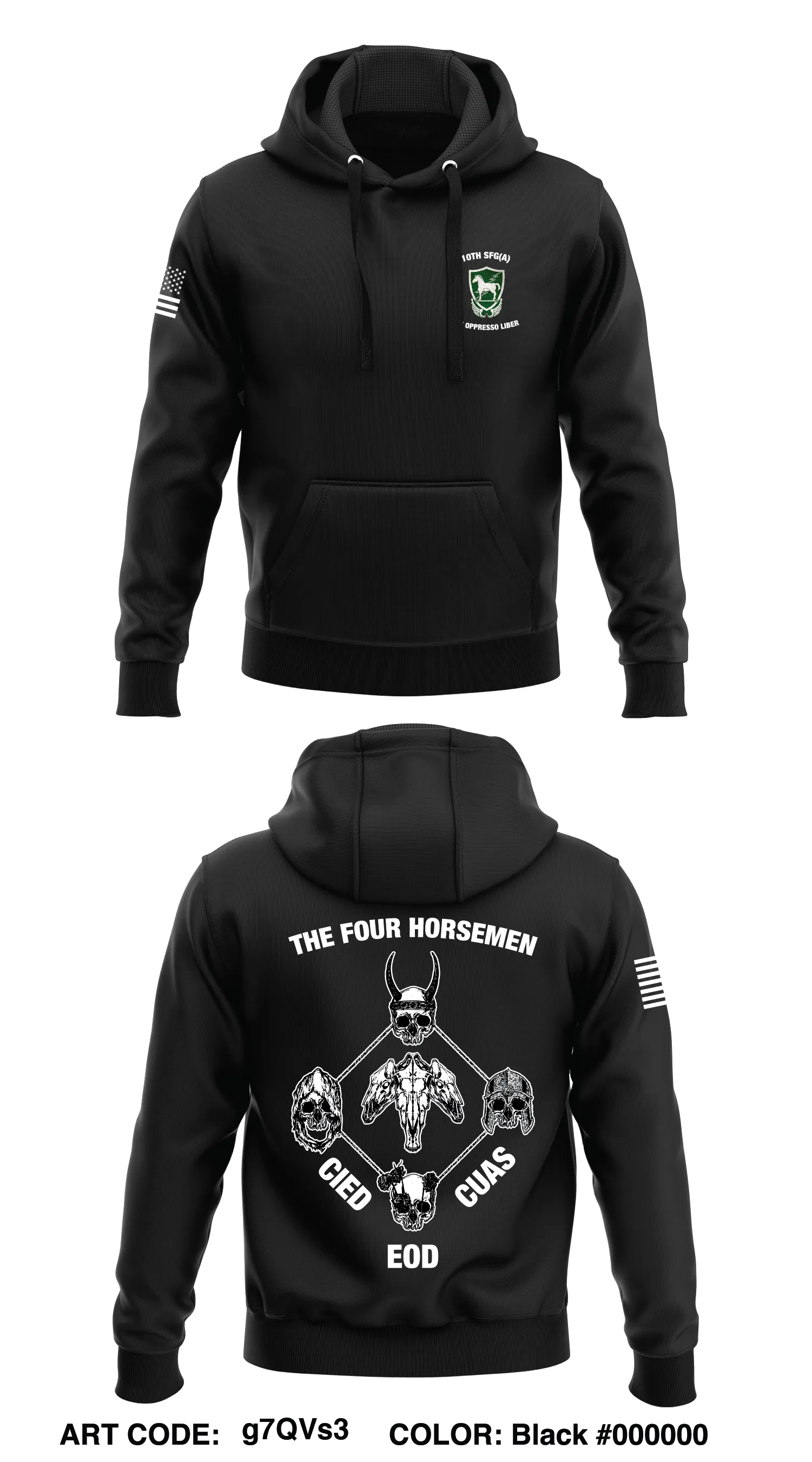 1th SFG(A) EOD Det Store 1  Core Men's Hooded Performance Sweatshirt - g7QVs3