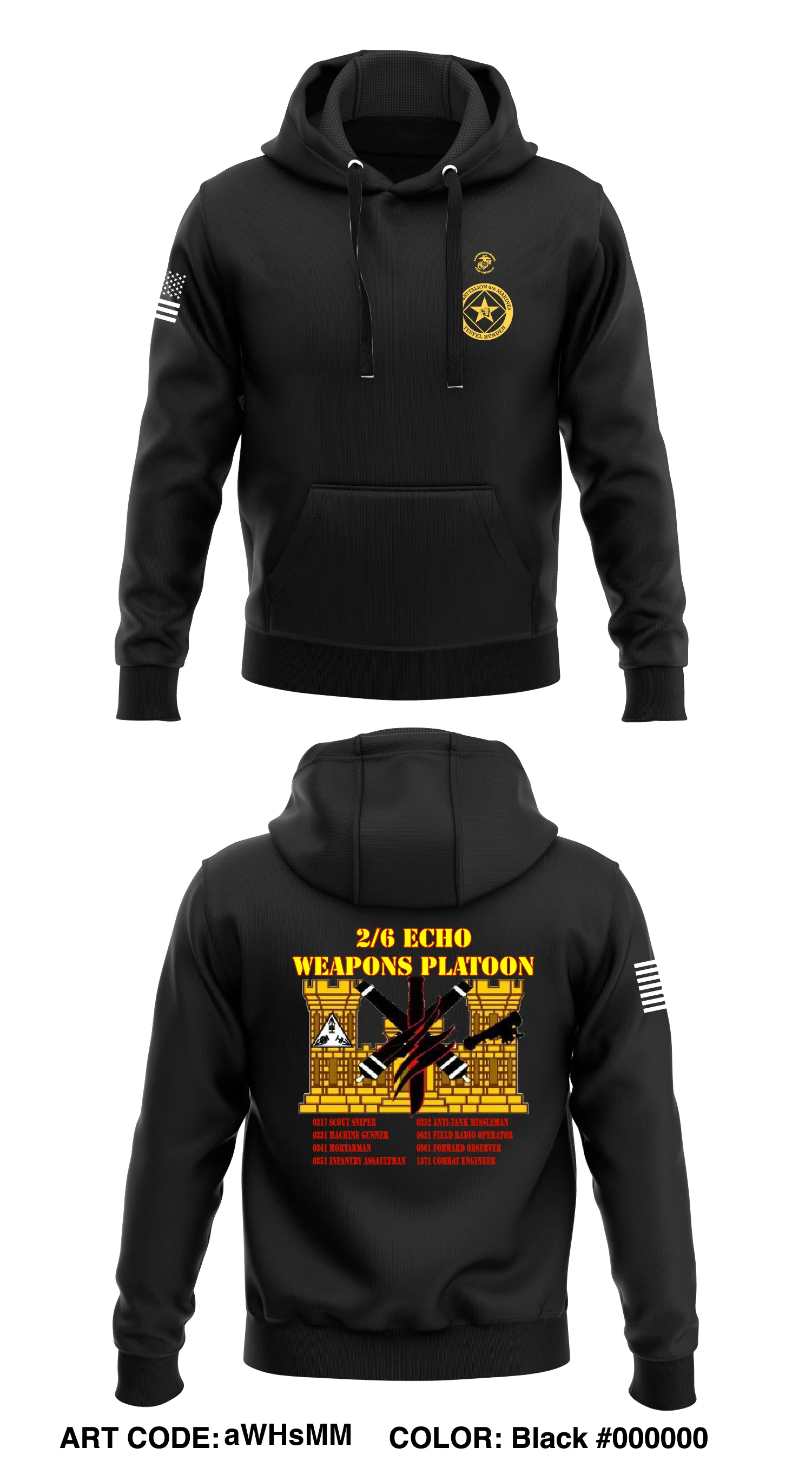 2 bn 6th marines Store 1  Core Men's Hooded Performance Sweatshirt - aWHsMM