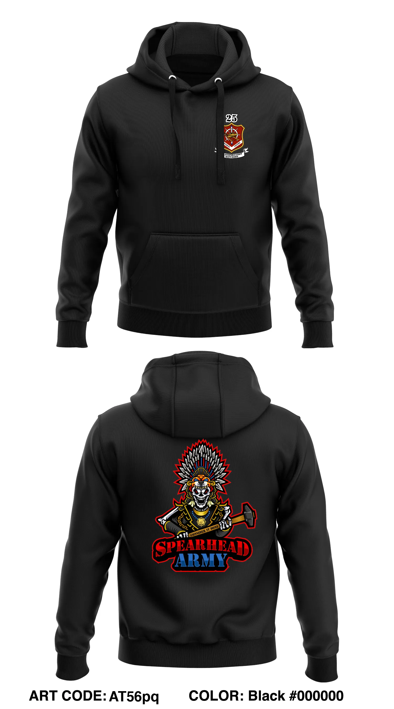 25th Transportation BN, S.Korea  Core Men's Hooded Performance Sweatshirt - AT56pq