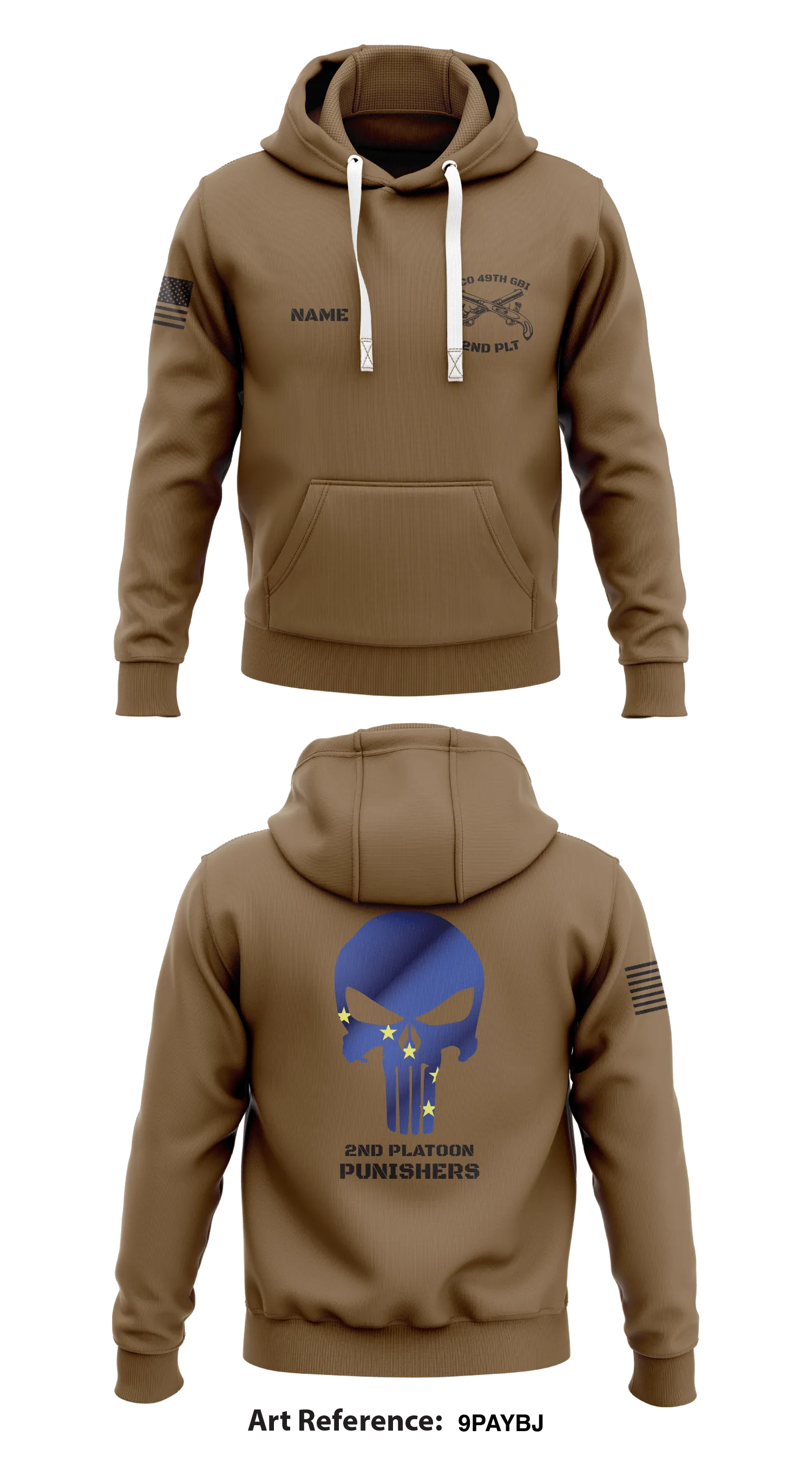 2nd Platoon Punishers Store 1 Core Men's Hooded Performance Sweatshirt - 9PaYbj