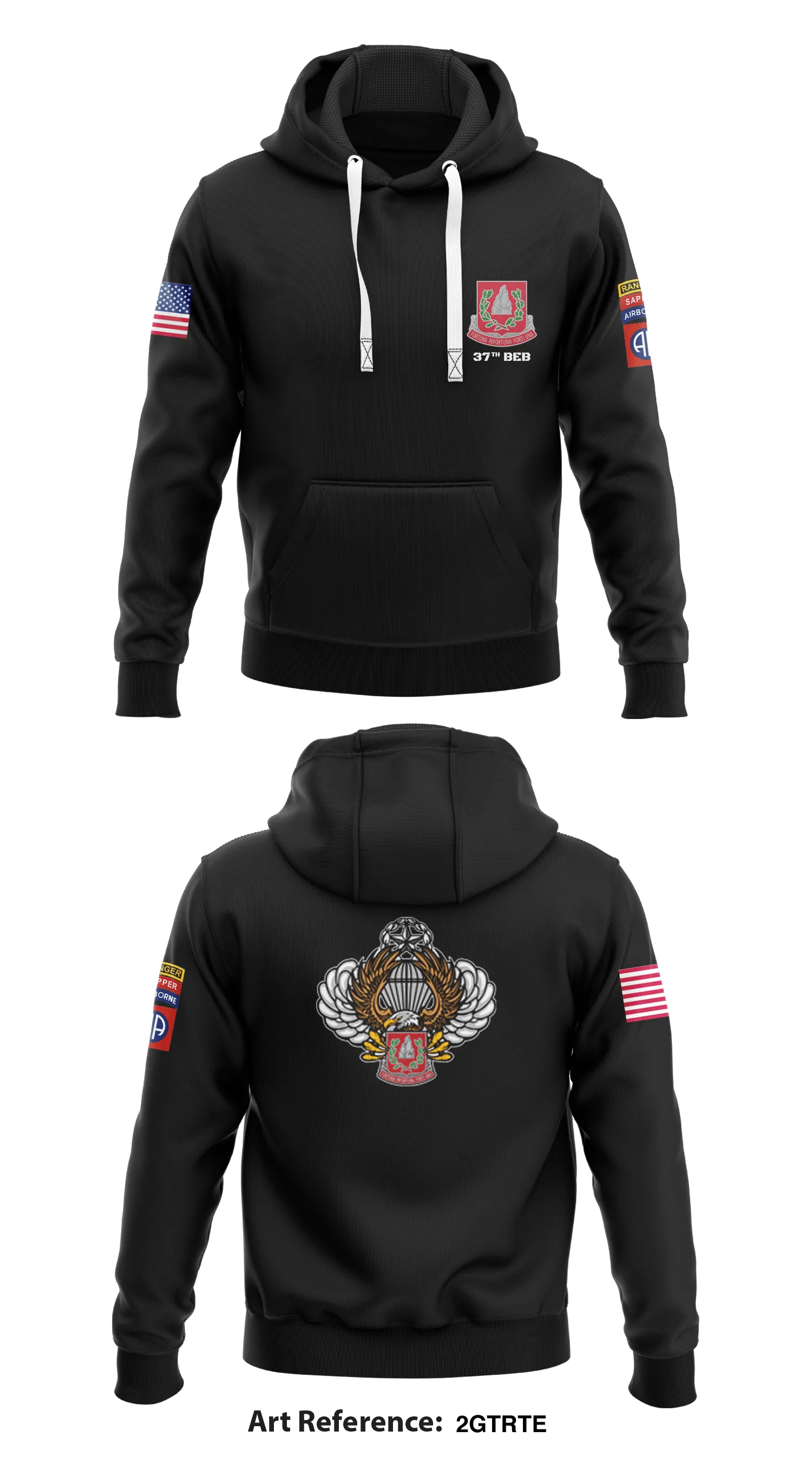 37th BEB1  Core Men's Hooded Performance Sweatshirt - 2GtrTE