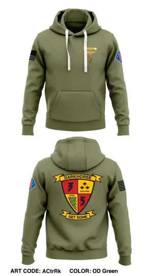 3d BN, 5th Marines  Core Men's Hooded Performance Sweatshirt - ACtrRk