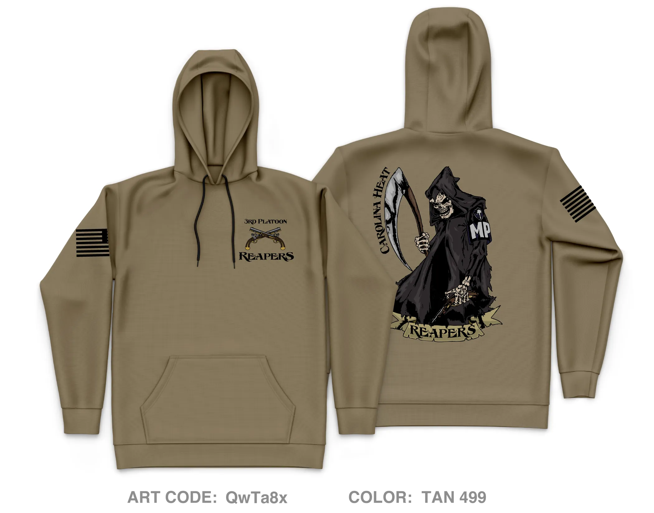 3rd Platoon (Reapers) Core Men's Hooded Performance Sweatshirt - QwTa8x