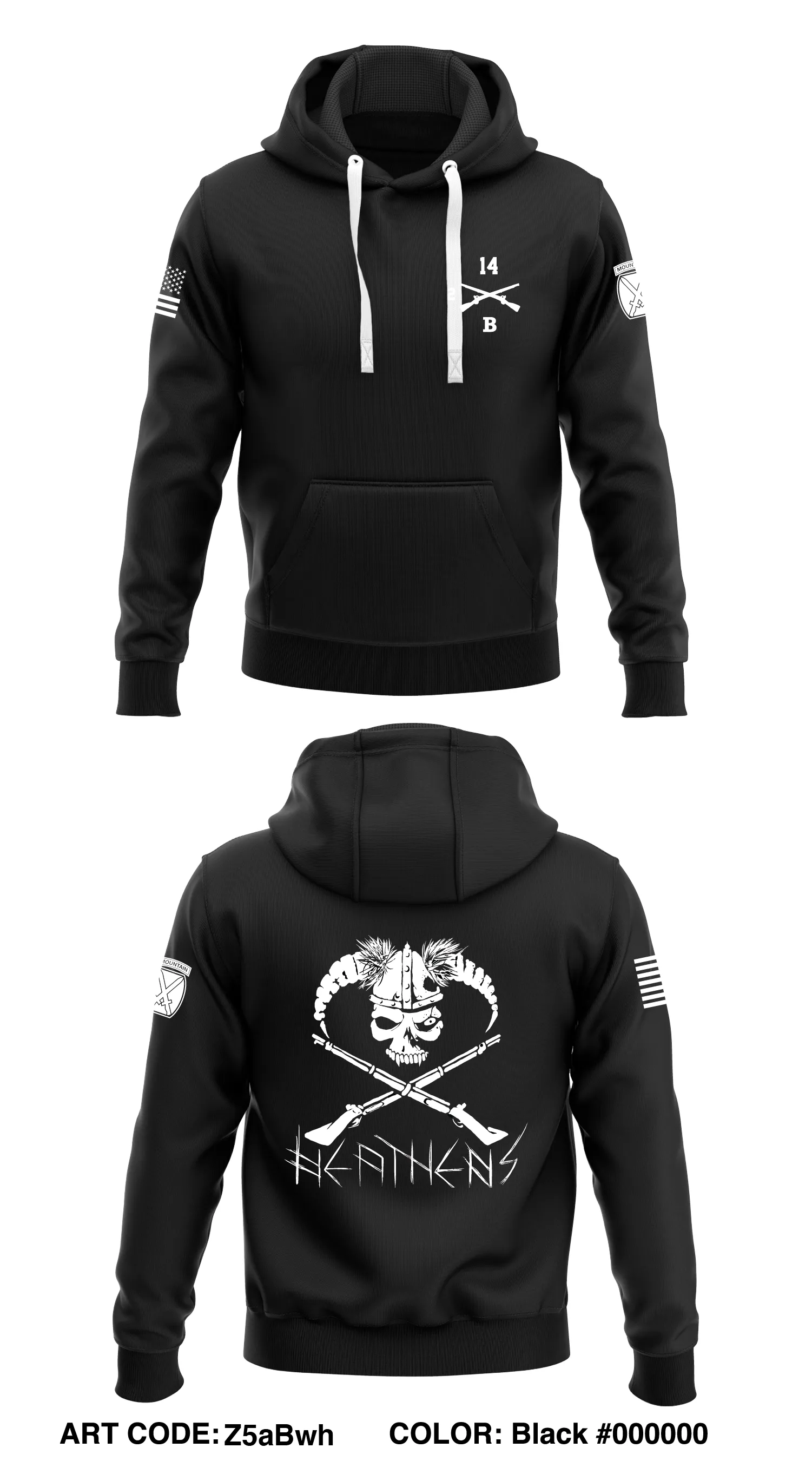 3rd PLT B Co 2nd BN 14th IN Store 1  Core Men's Hooded Performance Sweatshirt - Z5aBwh