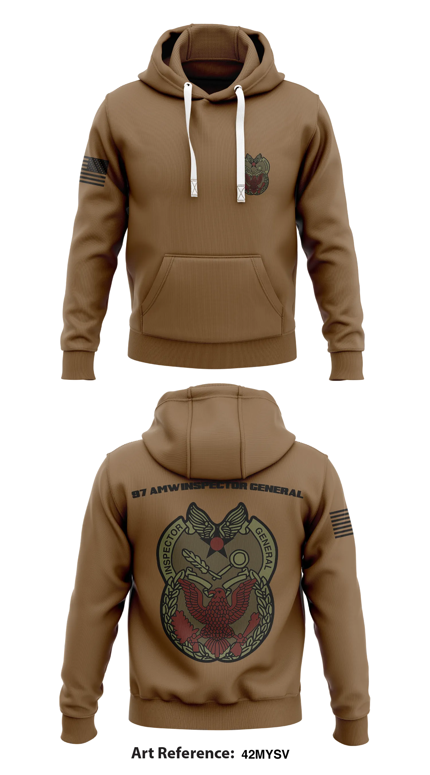 97 AMW/Inspector General  Core Men's Hooded Performance Sweatshirt - 42mYsv