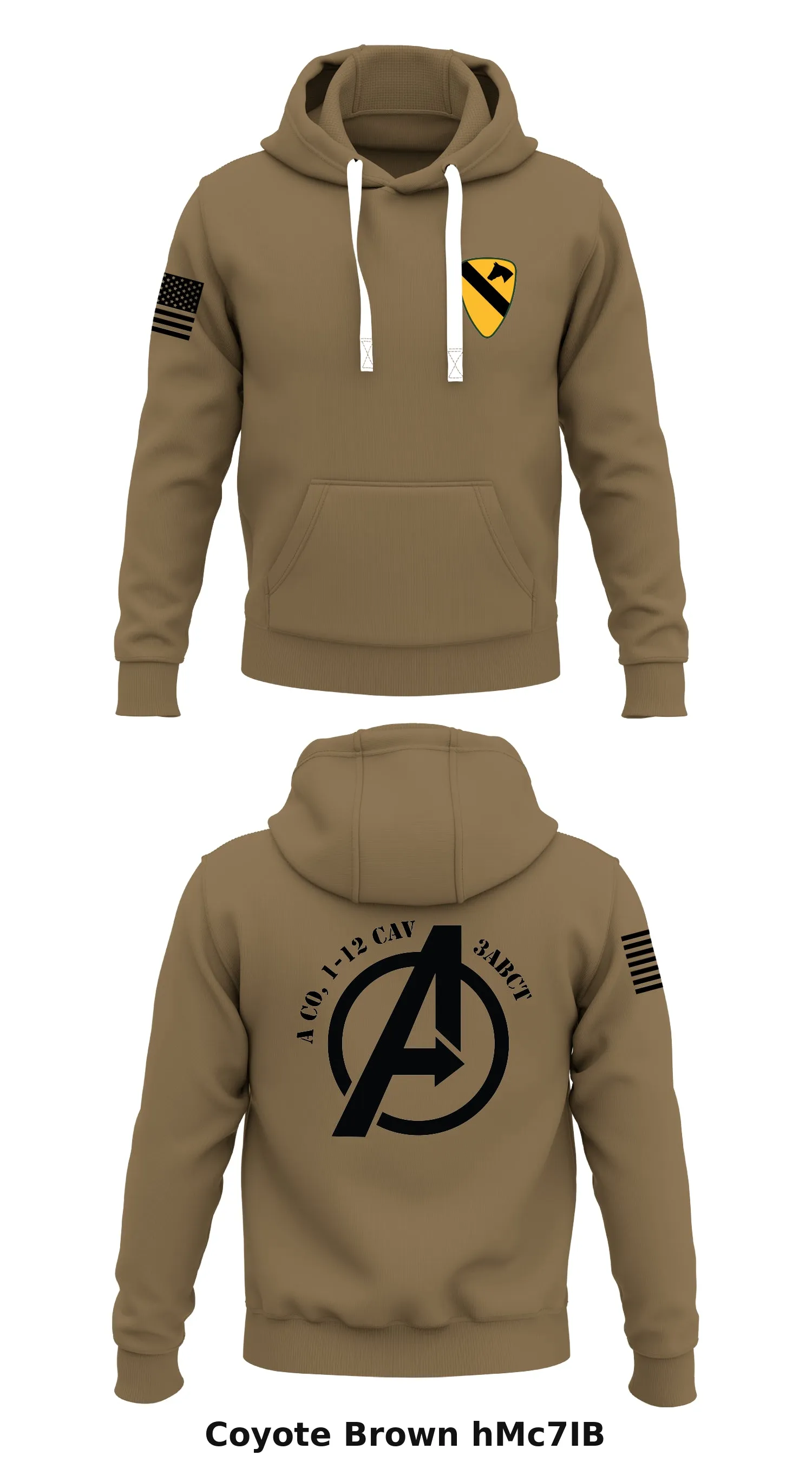 A Co, 1-12 CAV 3ABCT Store 1  Core Men's Hooded Performance Sweatshirt - hMc7IB