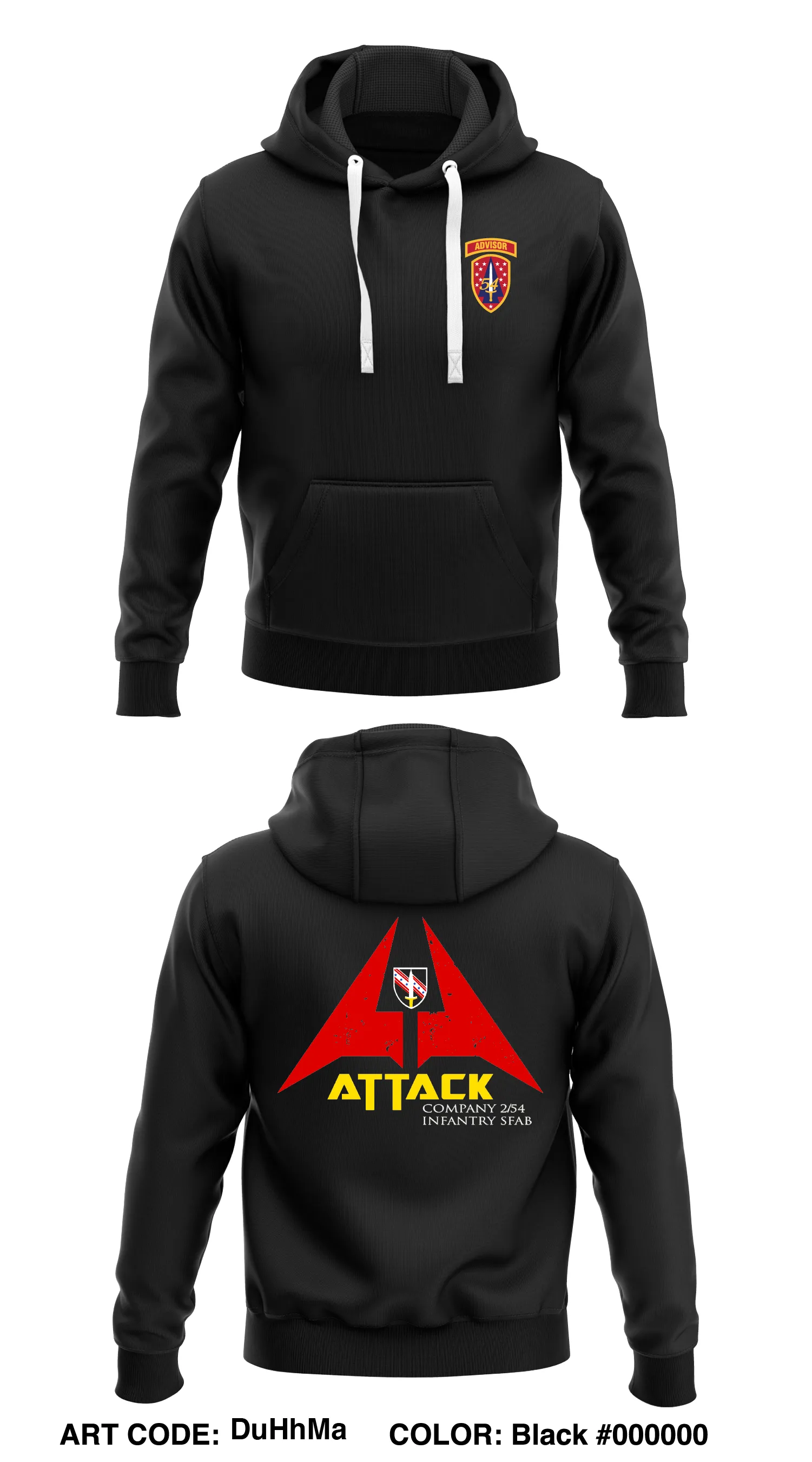 A Co 2/54 SFAB IN Store 1  Core Men's Hooded Performance Sweatshirt - DuHhMa