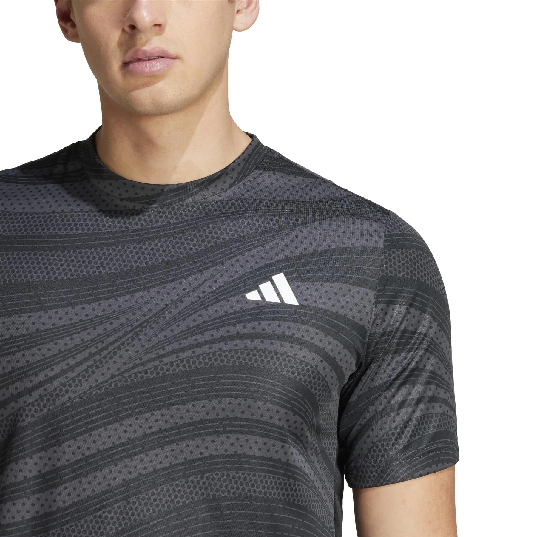 ADIDAS Mens Club Graphic Badminton T-Shirt - Black