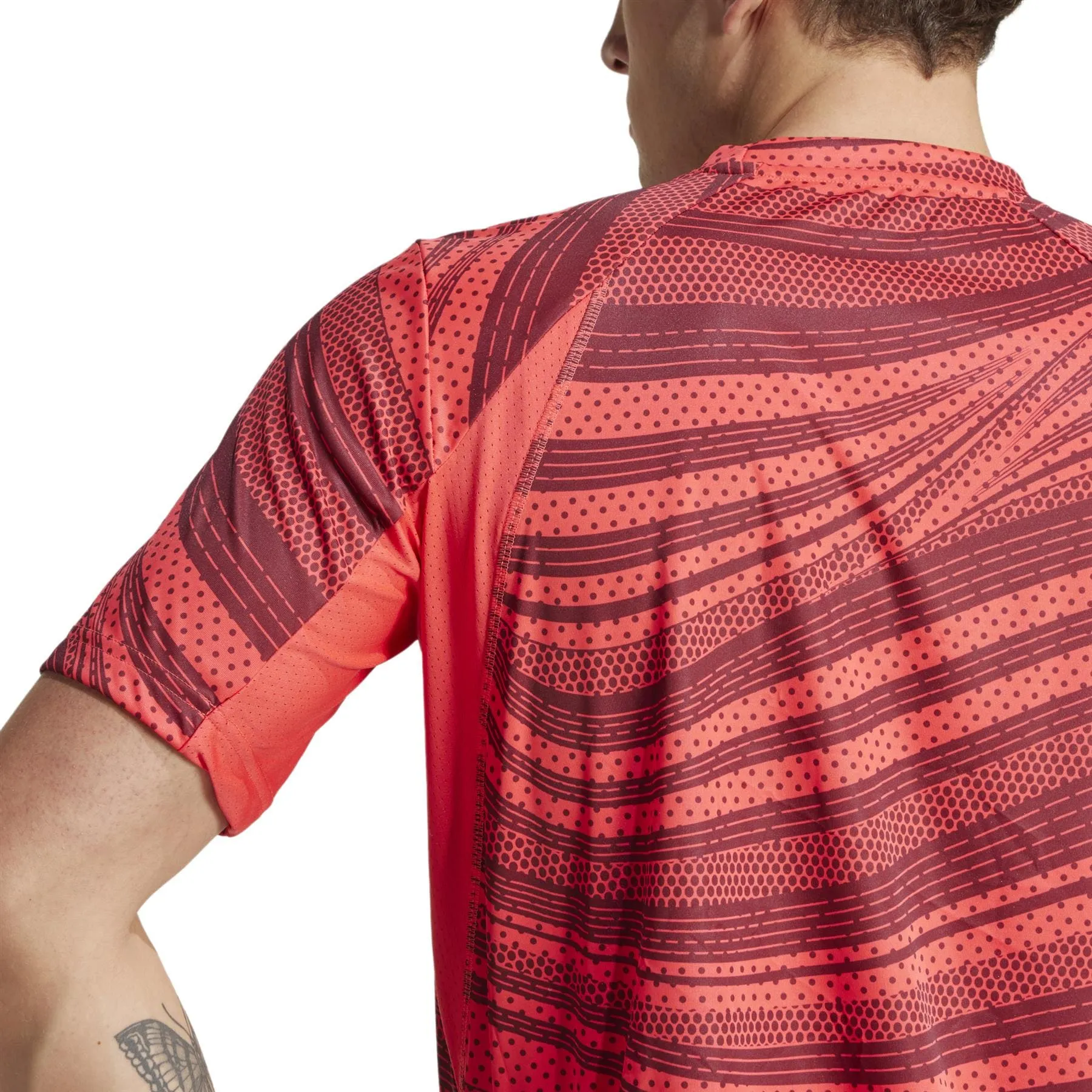 ADIDAS Mens Club Graphic Badminton T-Shirt - Red