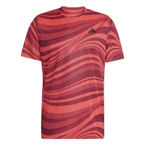 ADIDAS Mens Club Graphic Badminton T-Shirt - Red