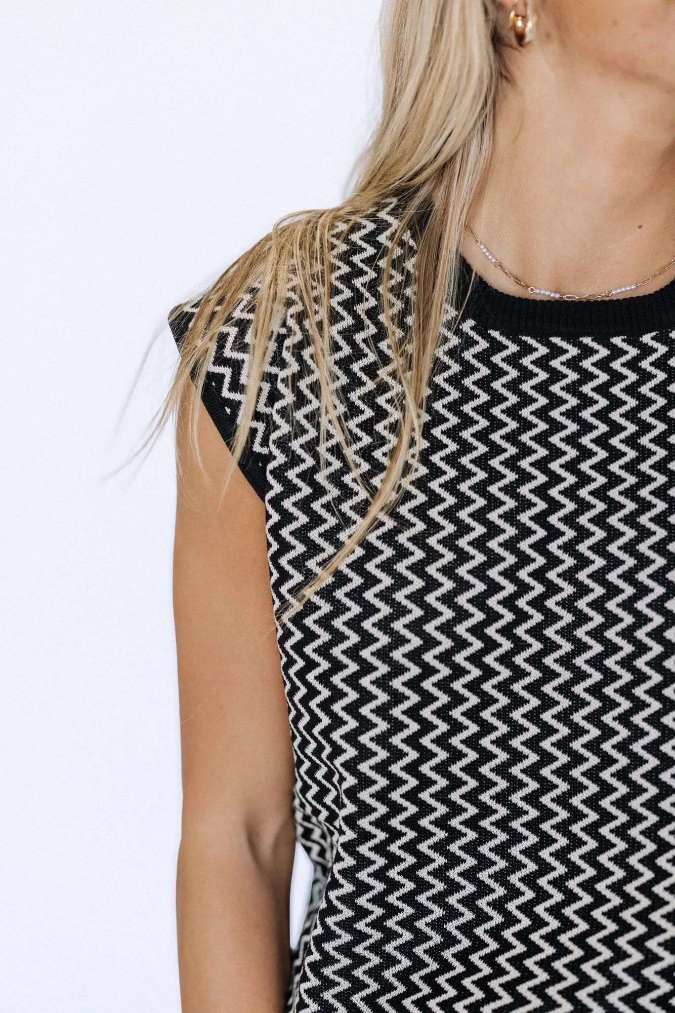 Allie Cap Sleeve & Sweat Set in Black
