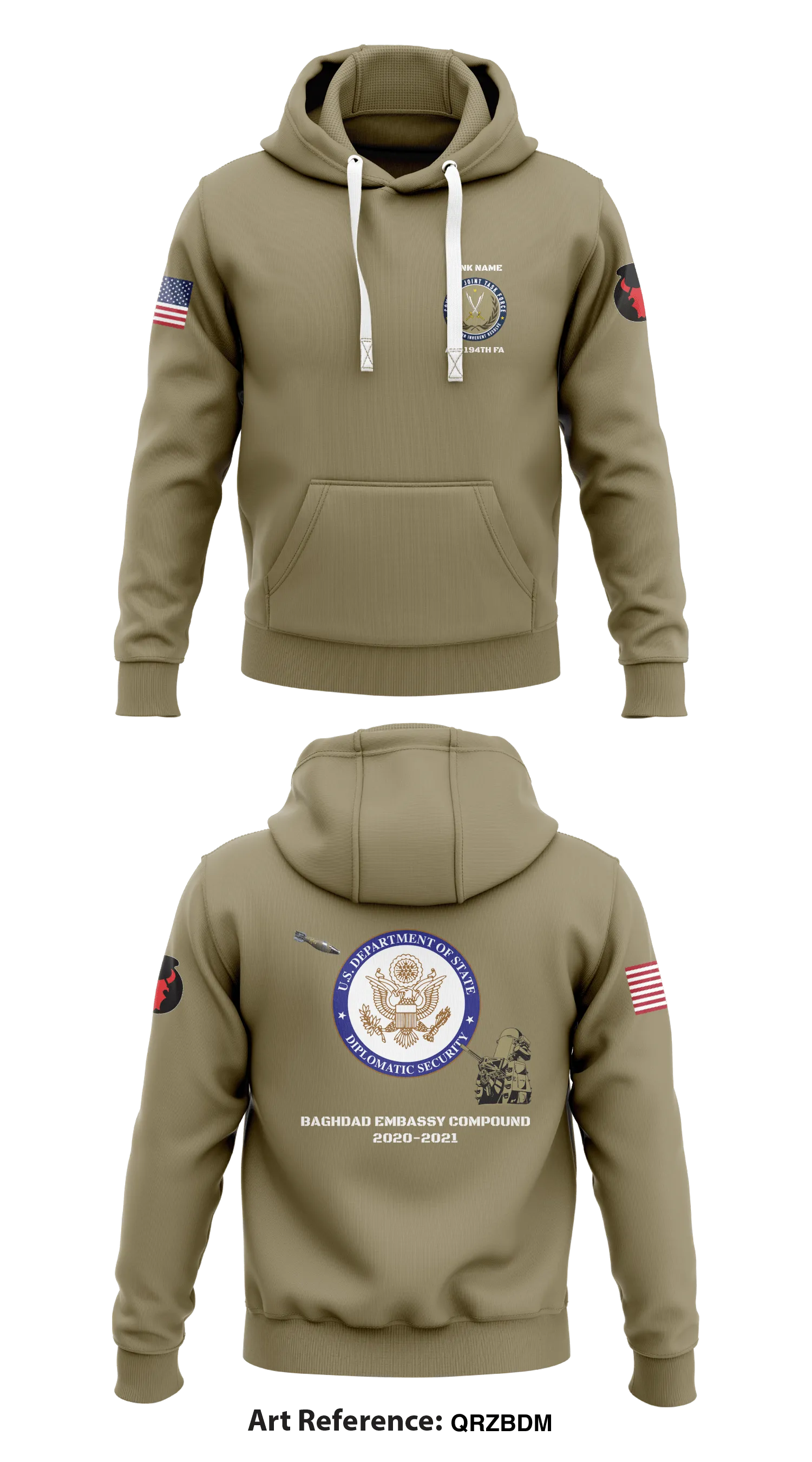 Alpha Battery 1-194th FA Store 1  Core Men's Hooded Performance Sweatshirt - qrzBdm