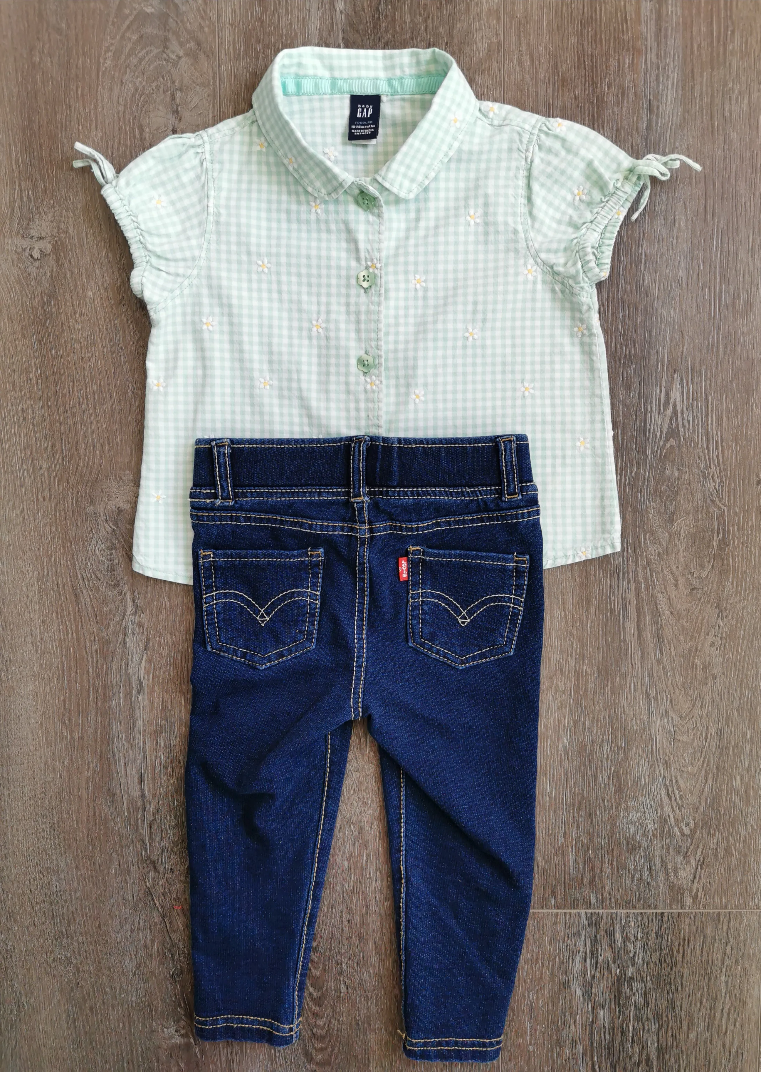 BABY GIRL SIZE 18/24 MONTHS - CALVIN KLEIN / Baby GAP, 2 Piece Mix N Match Outfit EUC B24