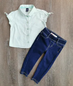 BABY GIRL SIZE 18/24 MONTHS - CALVIN KLEIN / Baby GAP, 2 Piece Mix N Match Outfit EUC B24