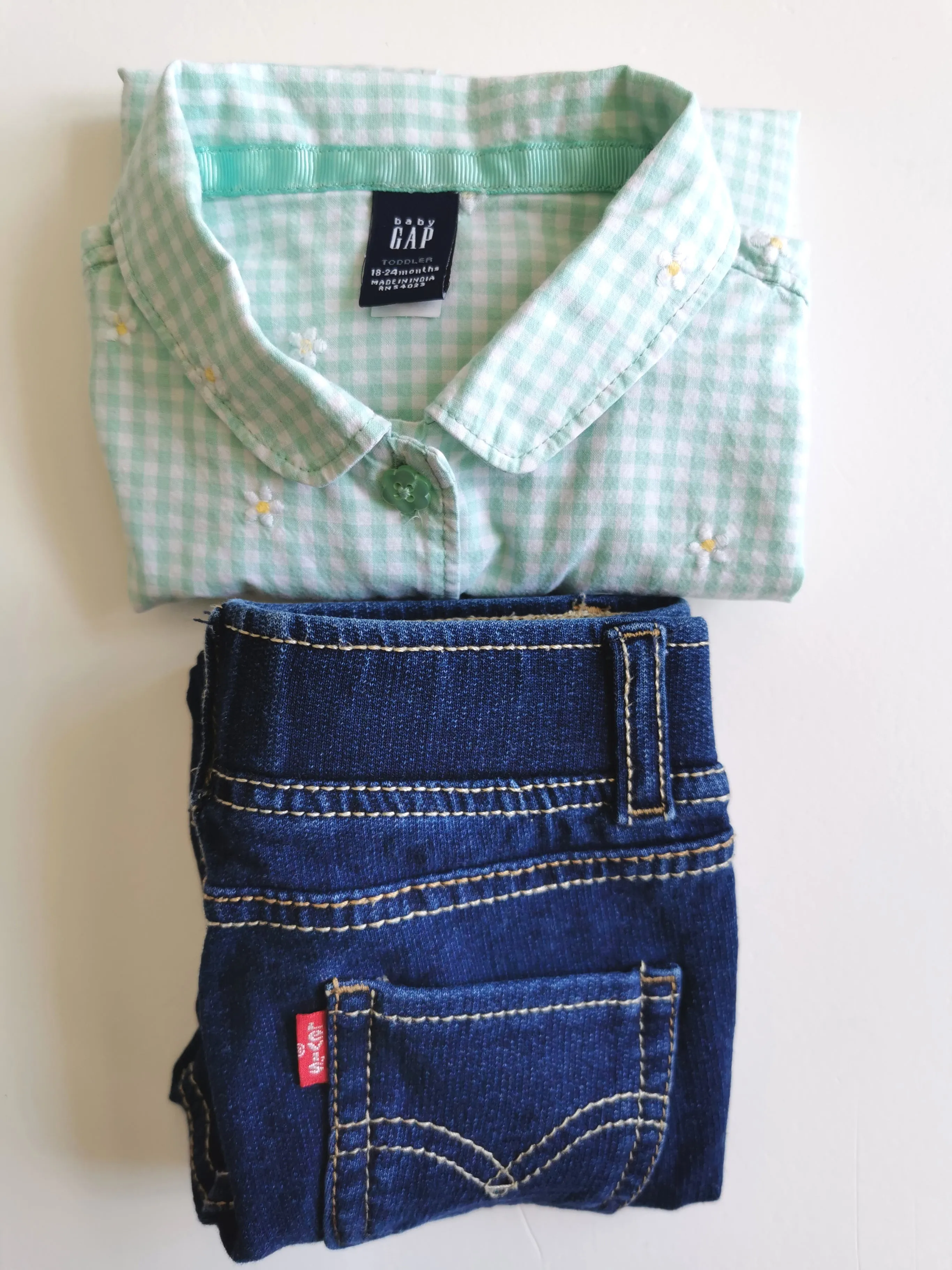 BABY GIRL SIZE 18/24 MONTHS - CALVIN KLEIN / Baby GAP, 2 Piece Mix N Match Outfit EUC B24