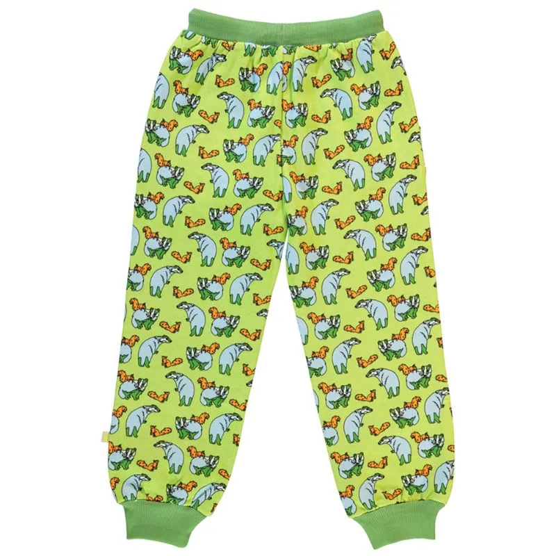 Badger and Squirrel Sweatpants - Pear Green (Last one! 7-8y)