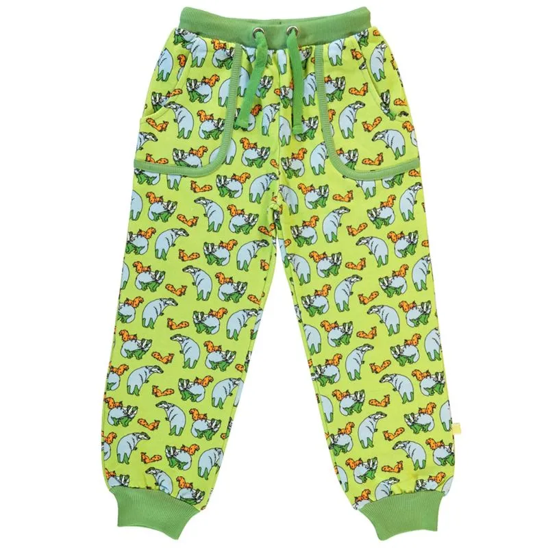 Badger and Squirrel Sweatpants - Pear Green (Last one! 7-8y)