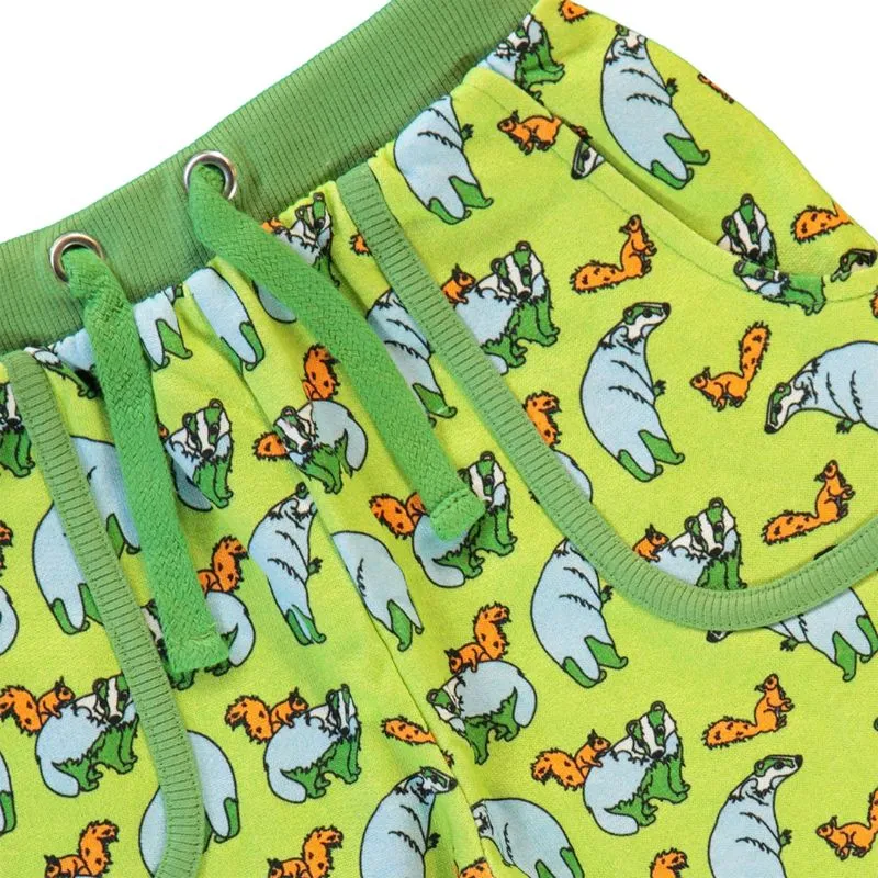 Badger and Squirrel Sweatpants - Pear Green (Last one! 7-8y)