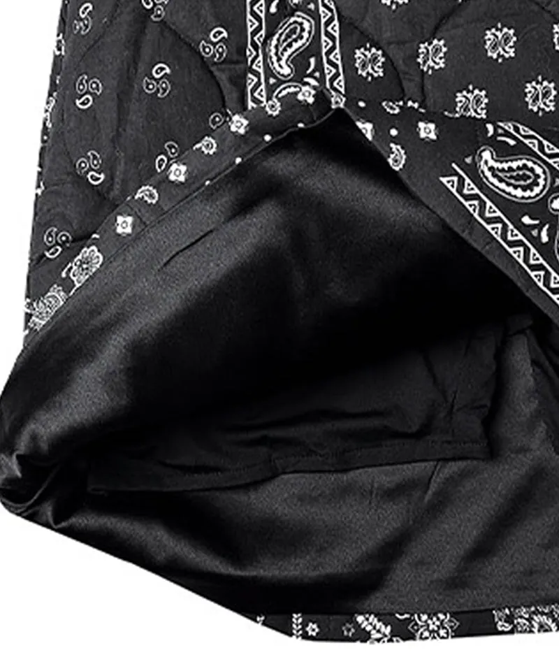 BENECIA 12 Bandana Quilted Skirt - Black