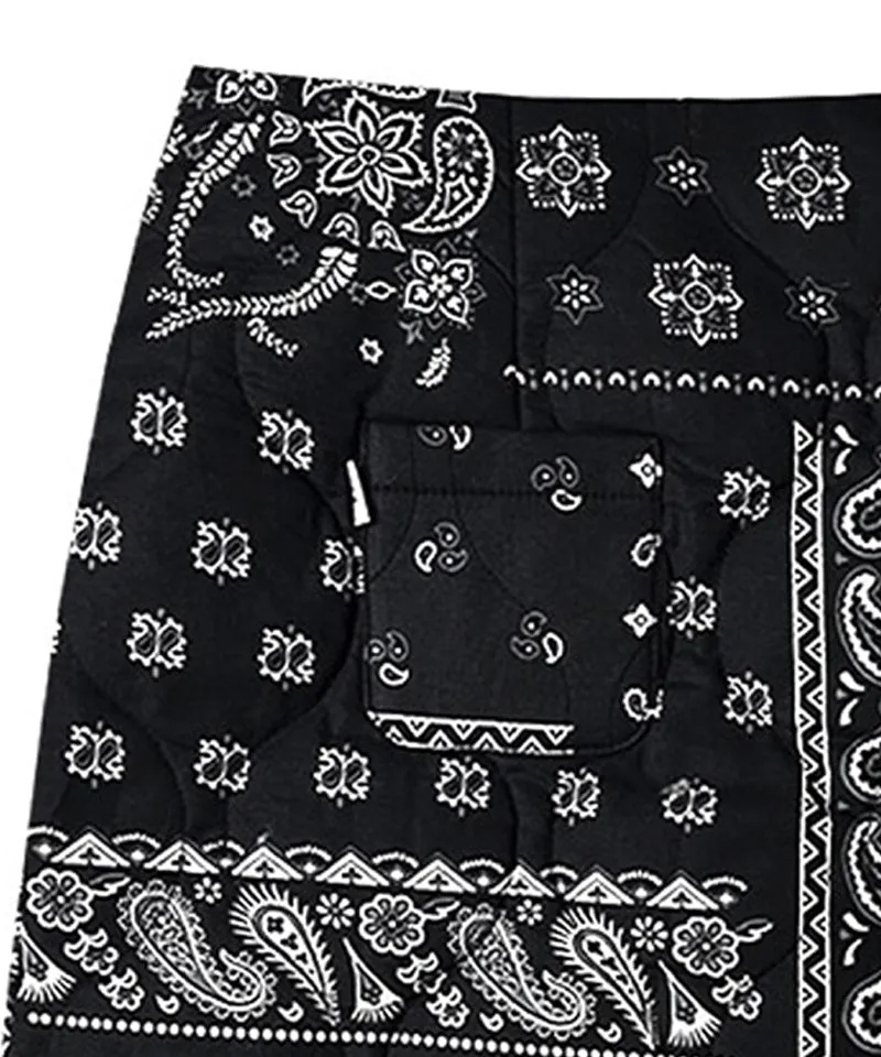 BENECIA 12 Bandana Quilted Skirt - Black