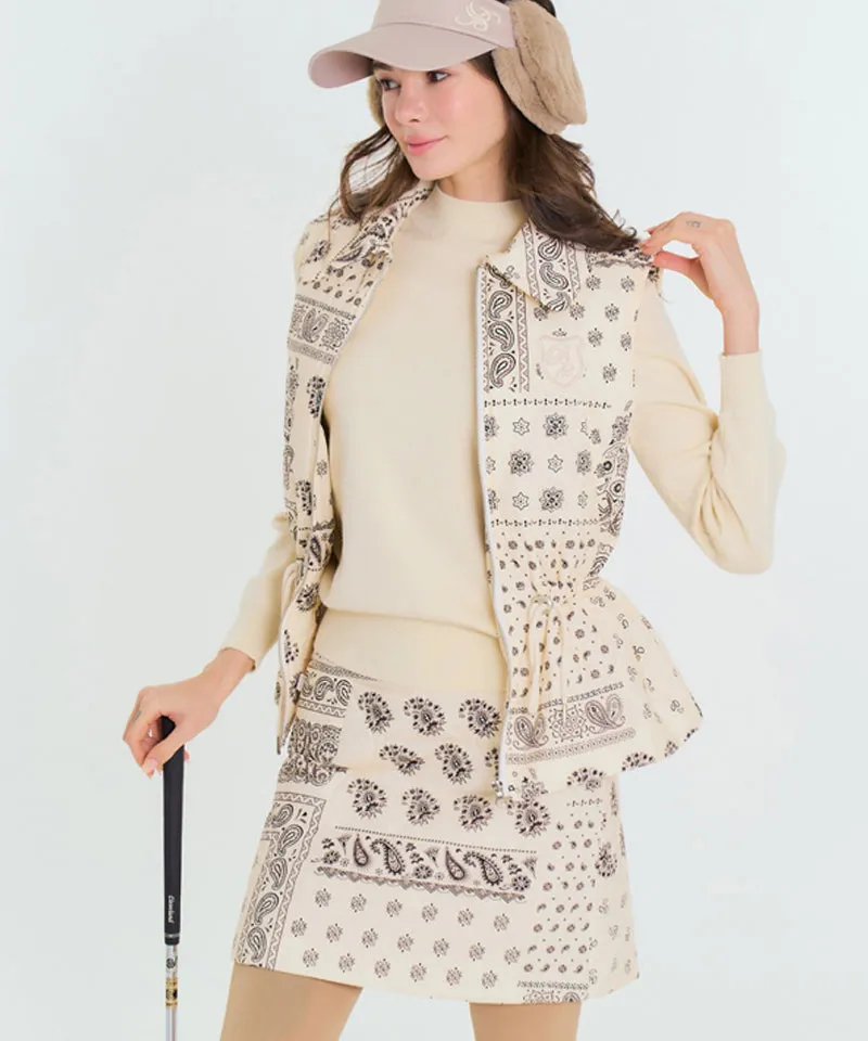 BENECIA 12 Bandana Quilted Skirt - Ivory