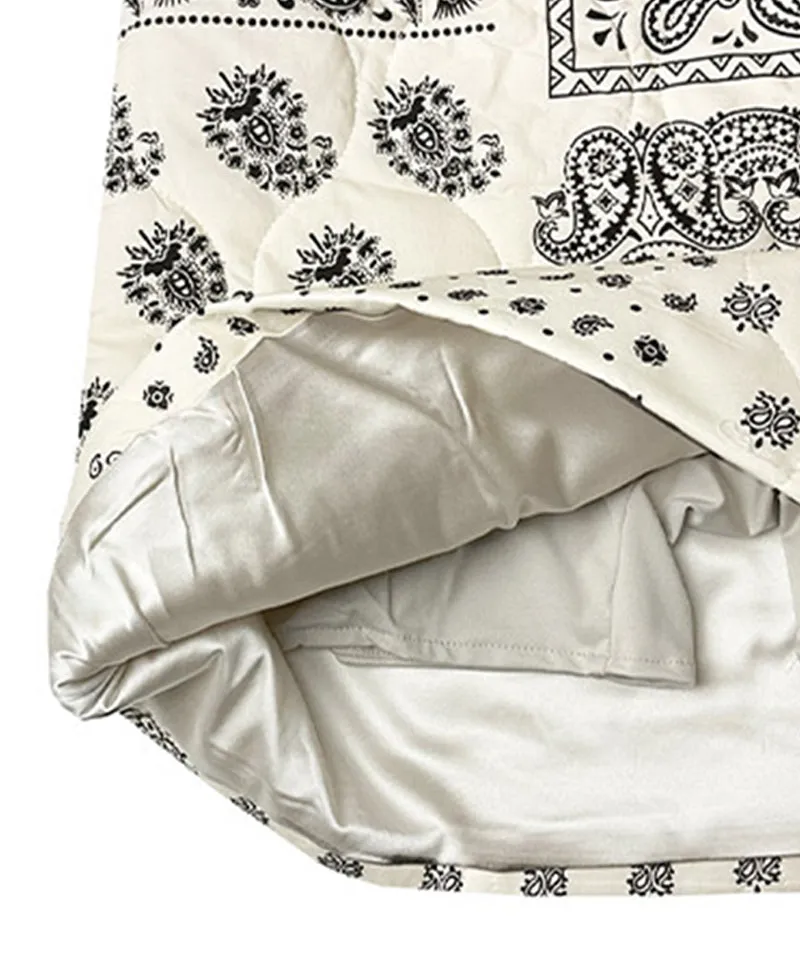BENECIA 12 Bandana Quilted Skirt - Ivory