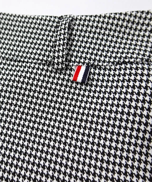 BENECIA 12 Unbalanced Check Skirt - Black