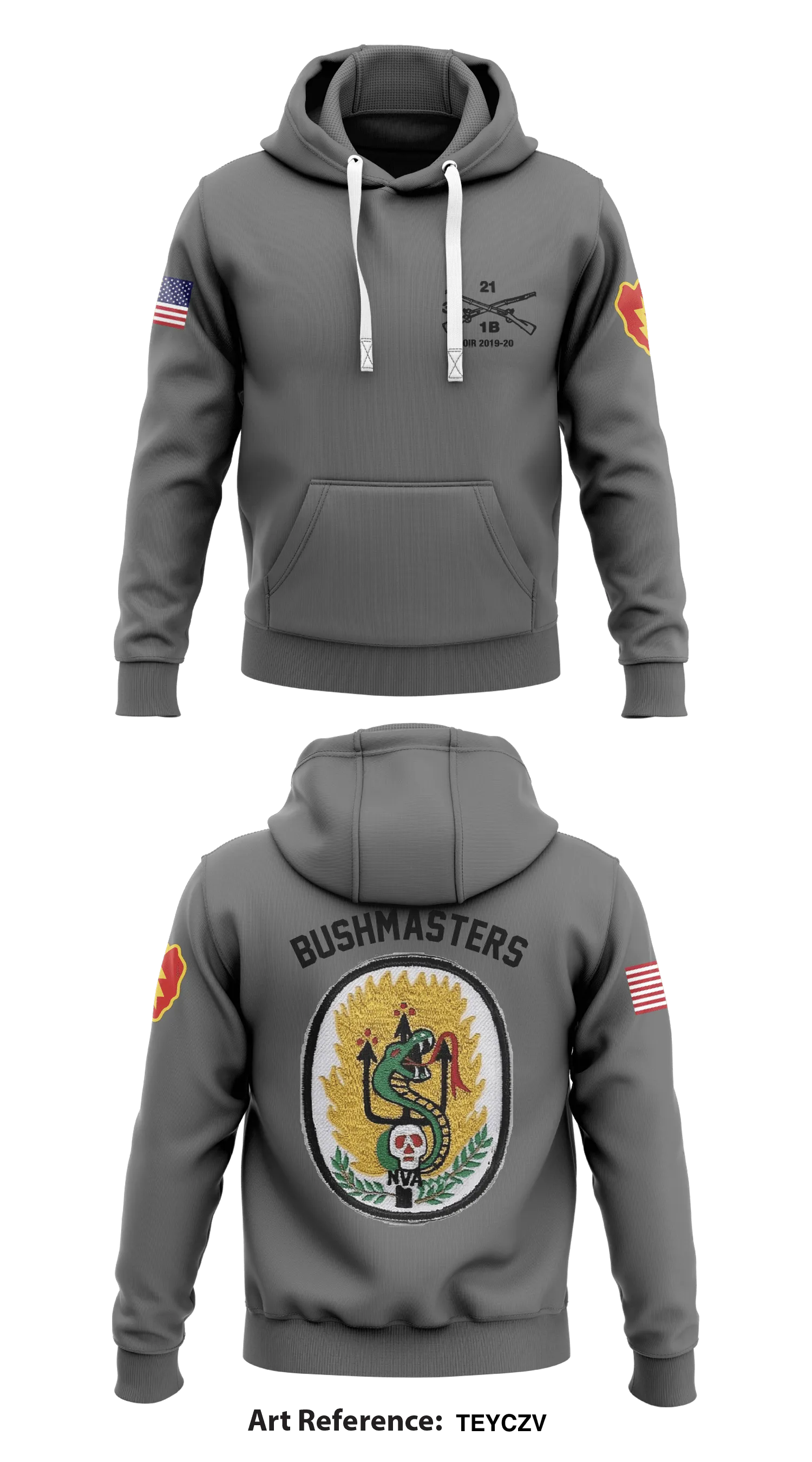 Bravo Company 3-21 IN BN Store 1  Core Men's Hooded Performance Sweatshirt - teYczV