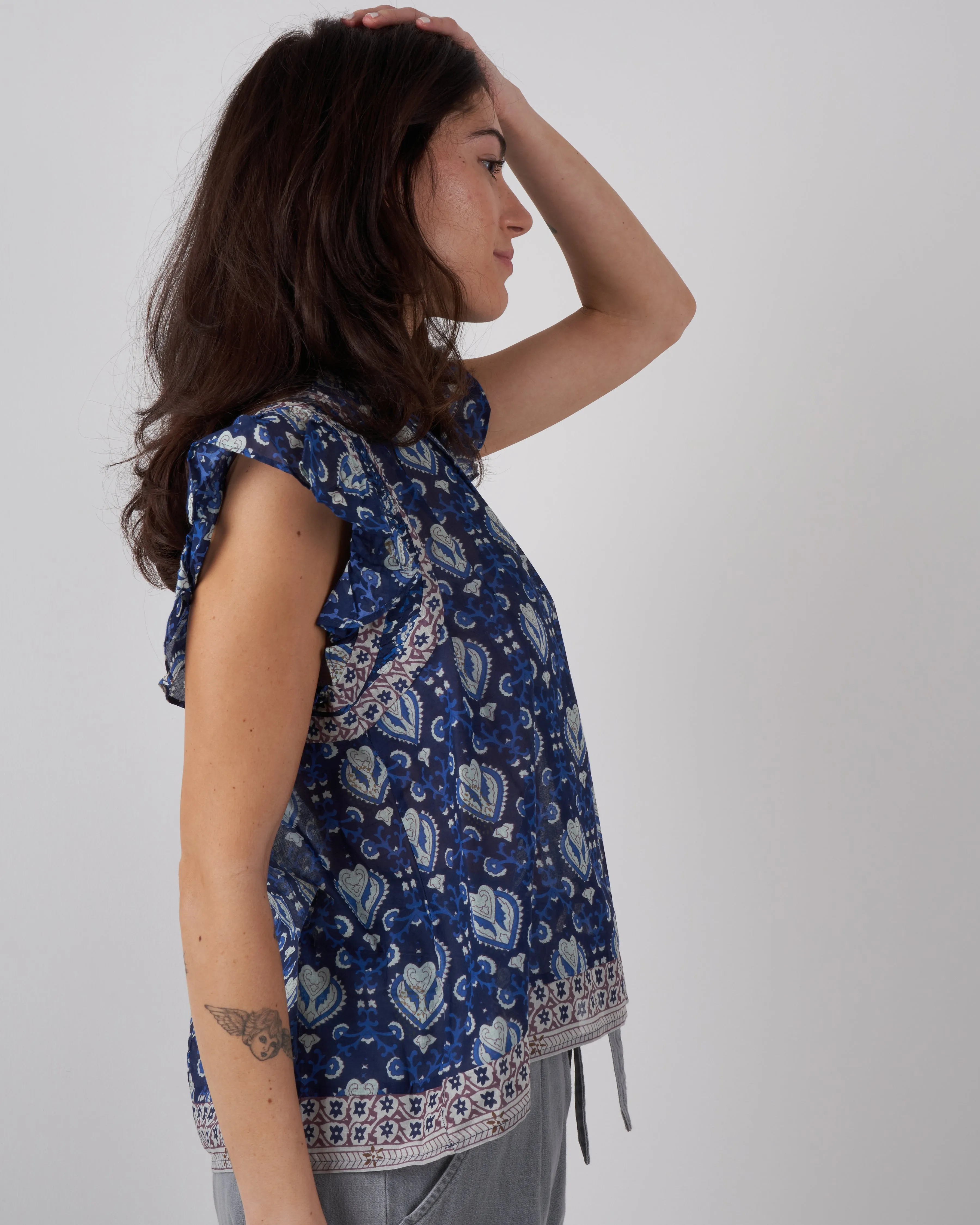 brigitte border tank - navy navy