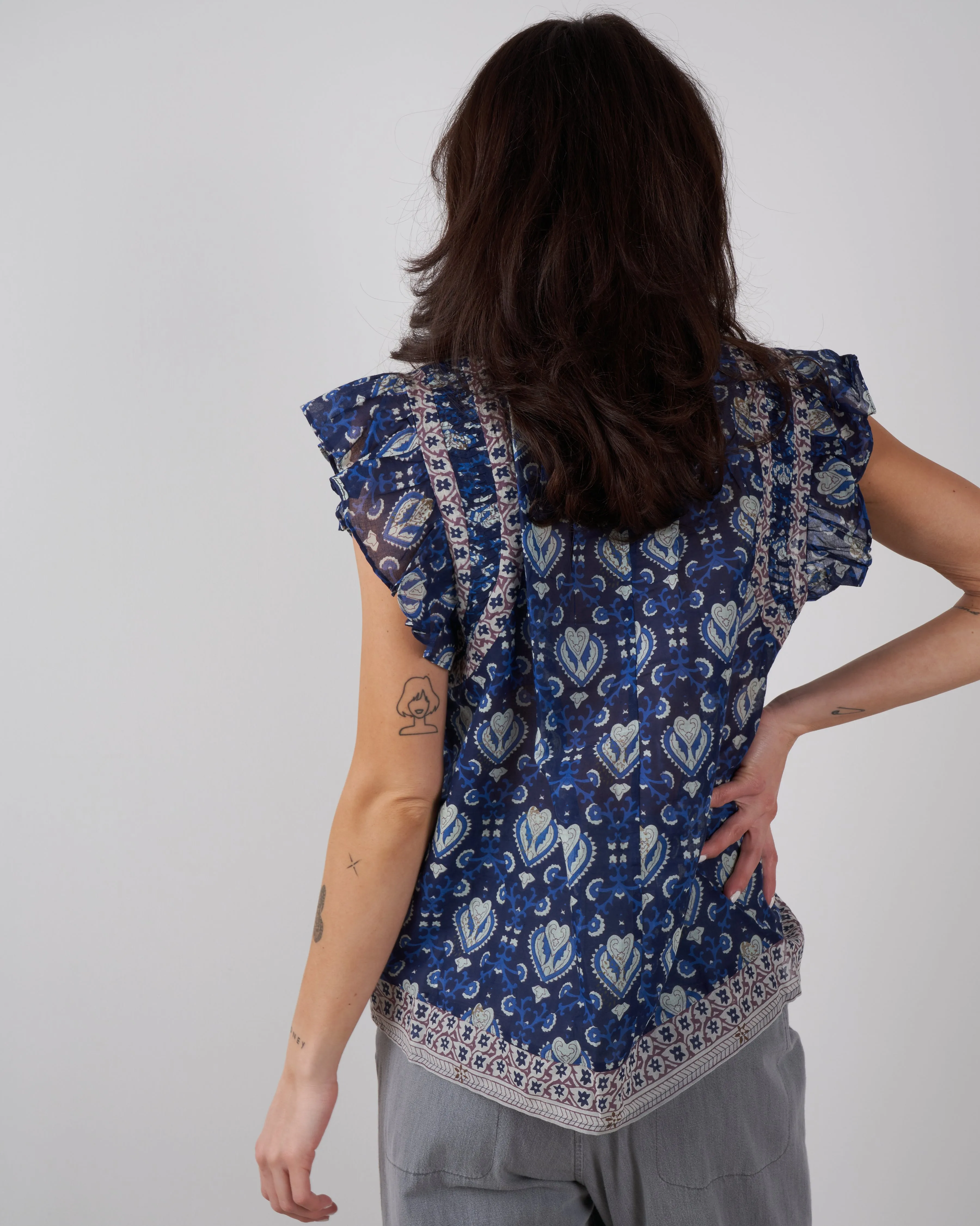brigitte border tank - navy navy