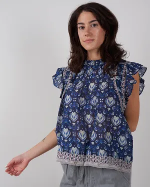 brigitte border tank - navy navy