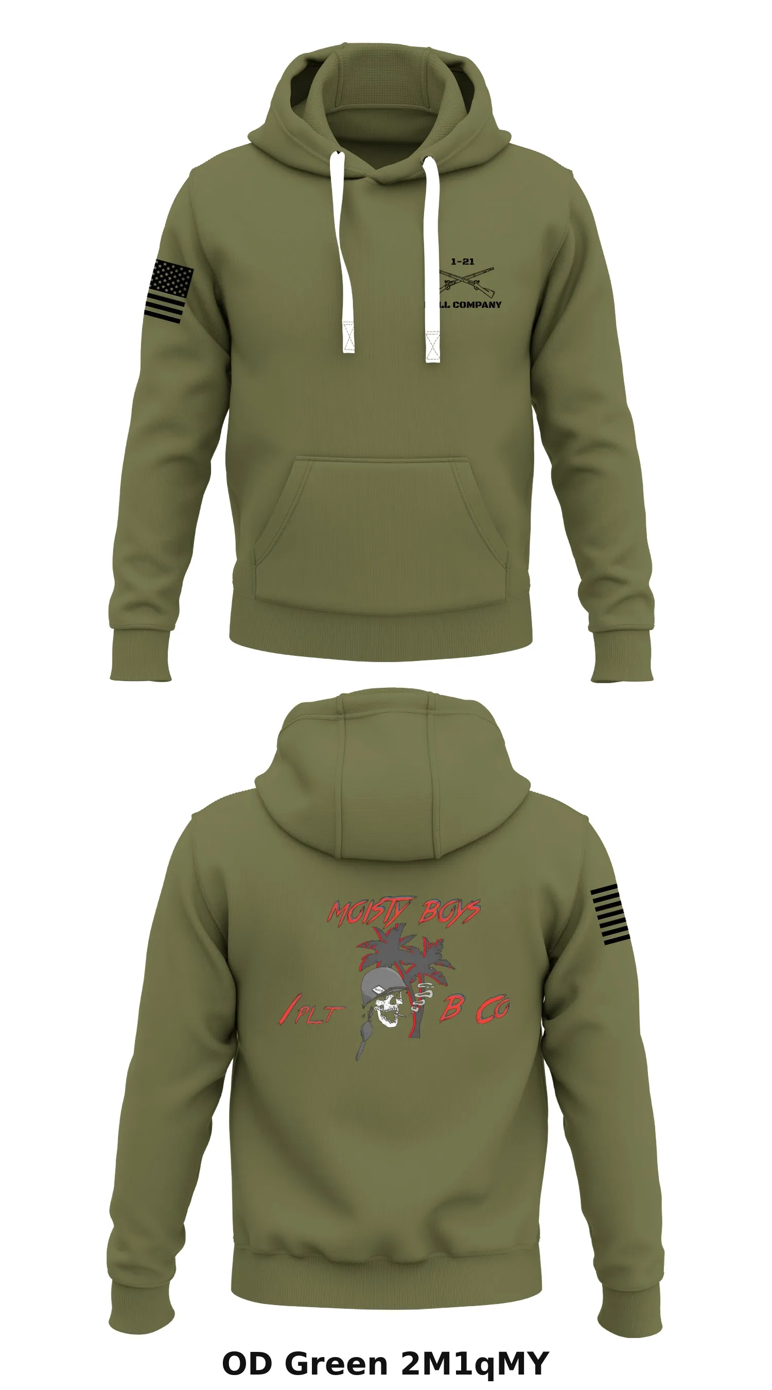 Bull Company, 1-21 IN, 2SBCT, 25ID Store 1  Core Men's Hooded Performance Sweatshirt - 2M1qMY
