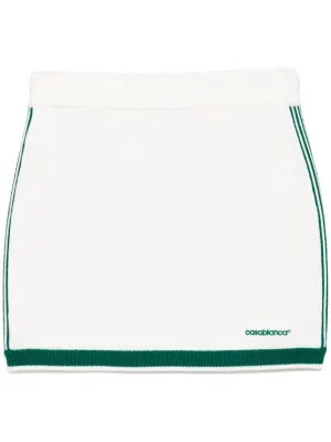 CASABLANCA WOMEN Logo Embroidered Tennis Skirt White/Green