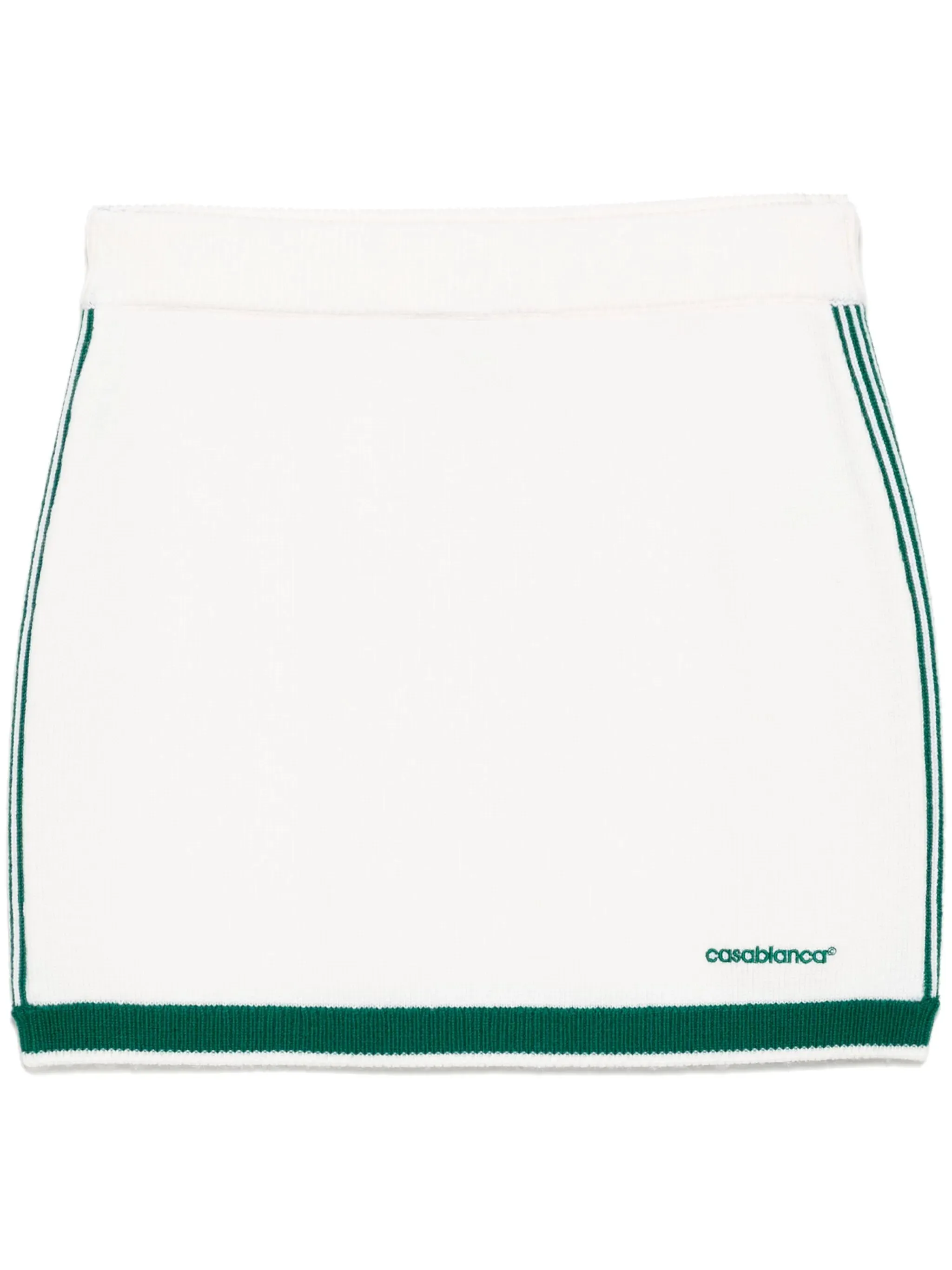 CASABLANCA WOMEN Logo Embroidered Tennis Skirt White/Green