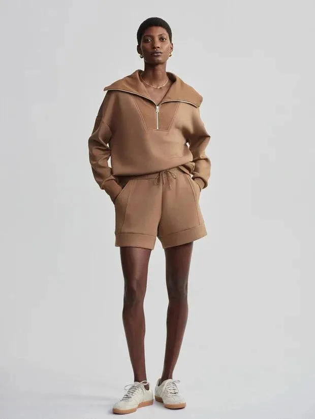 Catherine Half Zip Sweat by Varley | Golden Bronze