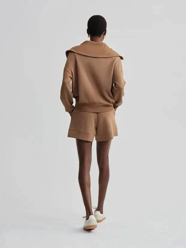 Catherine Half Zip Sweat by Varley | Golden Bronze