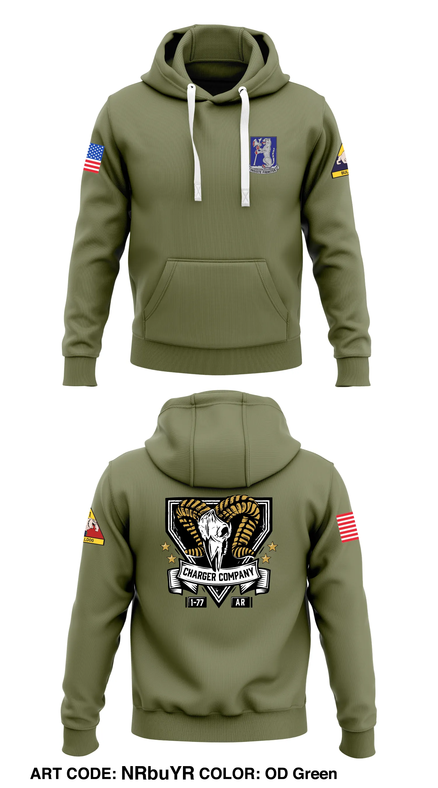 Charger Co, 1-77 AR  Core Men's Hooded Performance Sweatshirt - NRbuYR