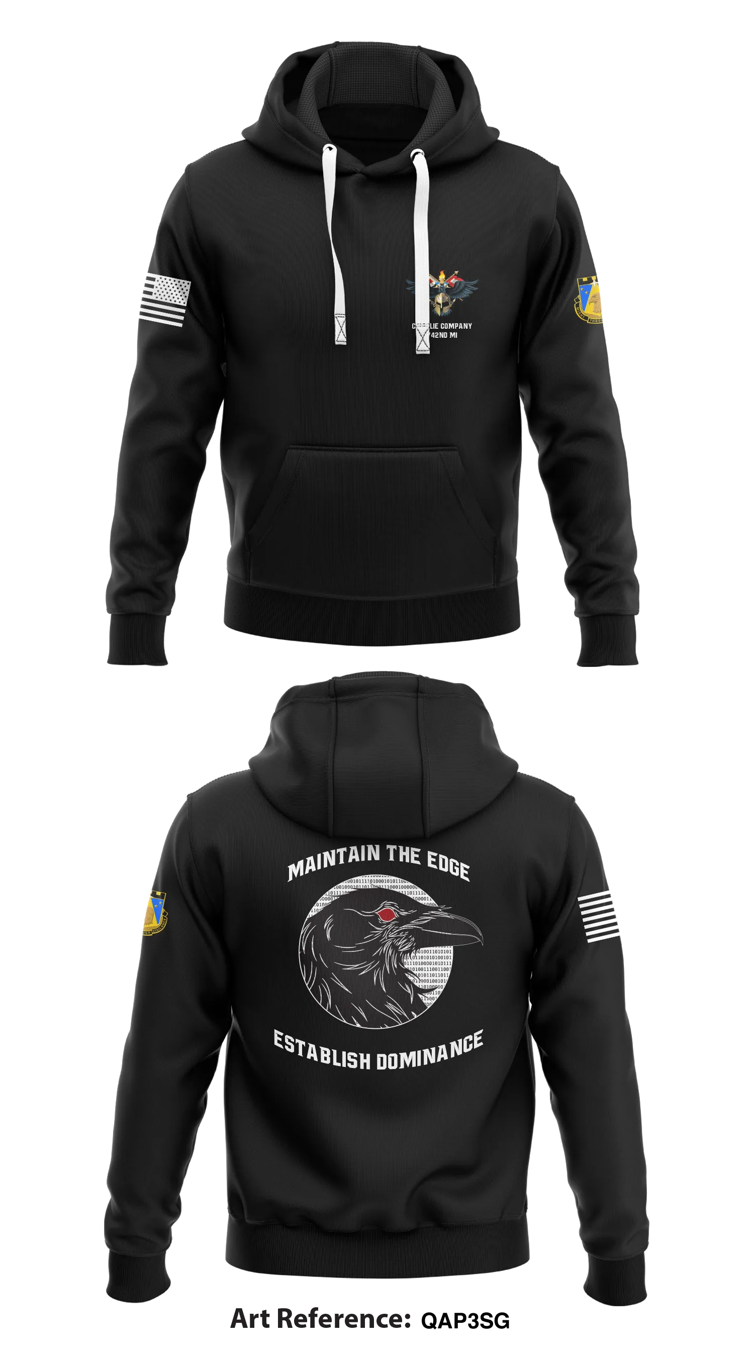 Charlie Company, 742nd MI Store 1  Core Men's Hooded Performance Sweatshirt - QaP3sG