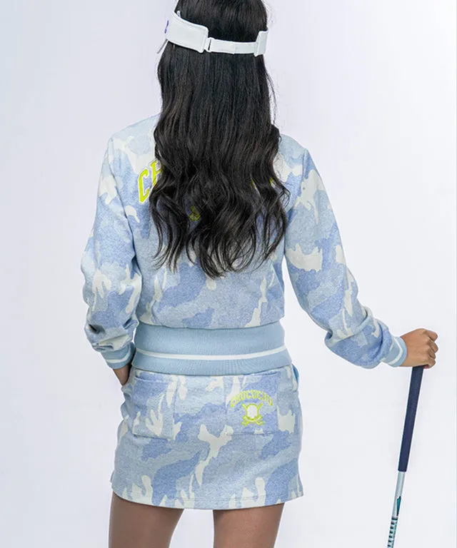CHUCUCHU Candy Camo Skirt - Sky Blue