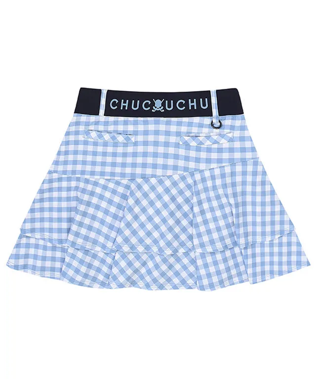 CHUCUCHU Gingham Check Skirt- 3 Colors