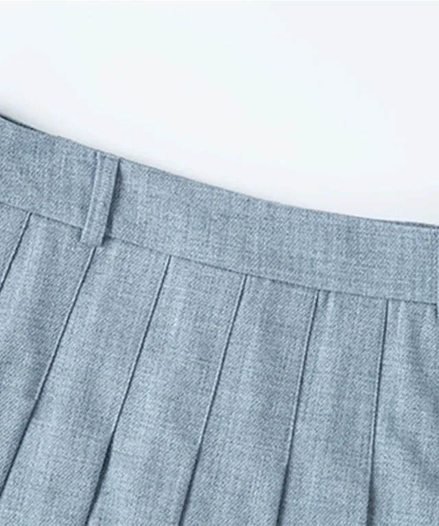 CHUCUCHU Sarah Twill Skirt - Sky Blue